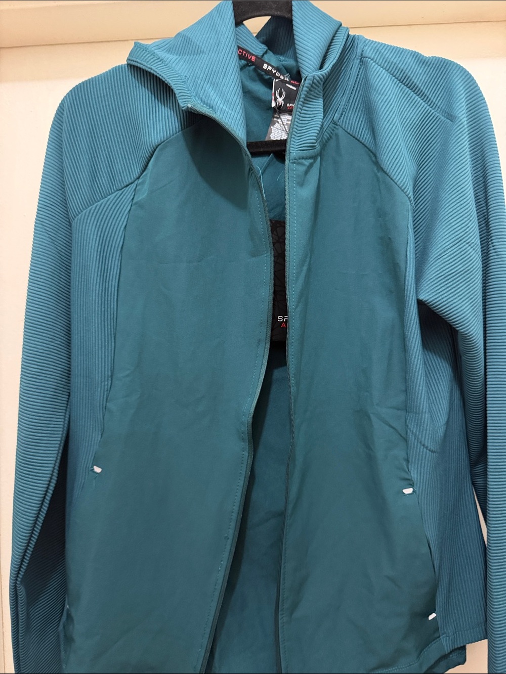 Spyder Women's Teal Zip-Up Performance Sweater